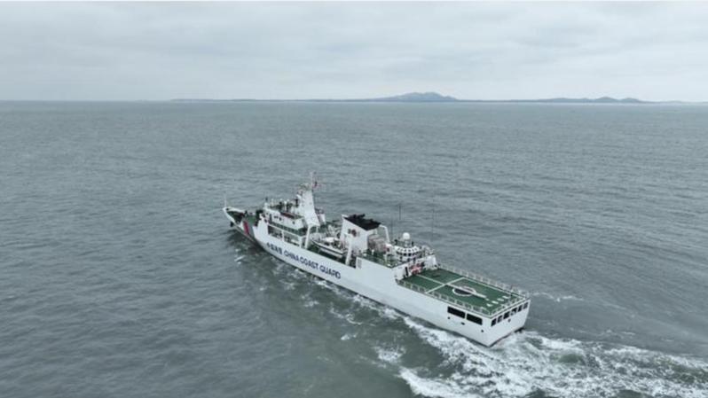 中國船隻翻覆事件後，中國海警持續在金門附近海域進行執法巡查。（圖／取自《中國海警》微信公眾號）