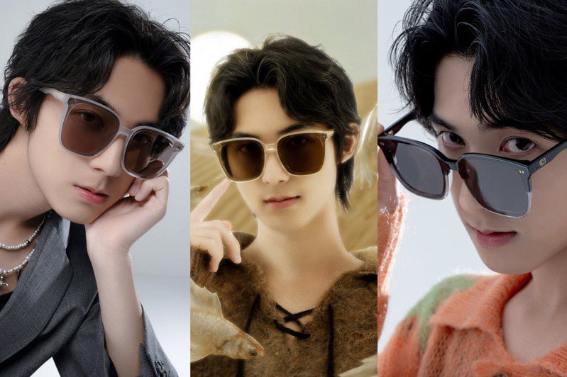 台湾眼镜品牌 KlassiC.推出全新MBTI墨镜，并邀请「德德」演绎5种不同的造型，拍摄形象广告。图／ KlassiC.提供