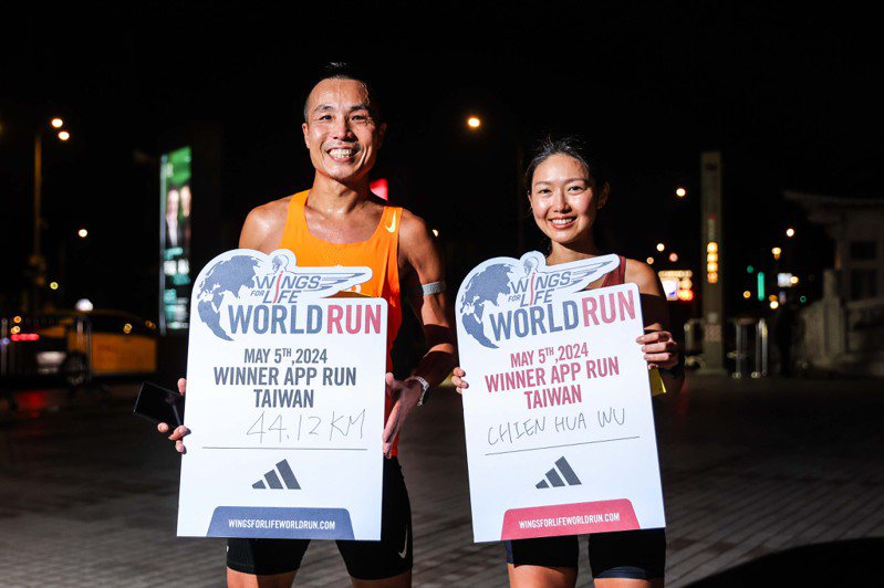 多屆冠軍李智群（左）、首度參賽吳倩華，跑贏千人獲得台灣男、女組冠軍。圖／Red Bull提供