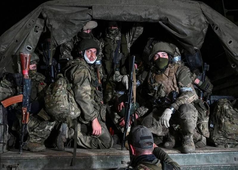 烏克蘭總統澤倫斯基表示，烏東與白俄境內的瓦格納集團傭兵已不構成威脅；圖為瓦格納集團傭兵。（路透）