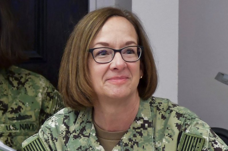 拜登總統提名海軍作戰副部長弗蘭切蒂出任海軍作戰部長，將成為首位參加參謀首長聯席會的女性。（美聯社）
