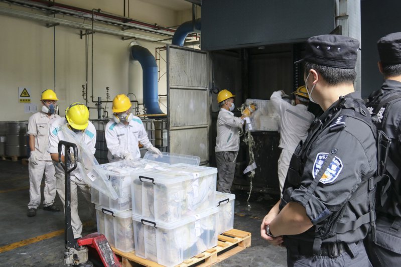 廣州警方查獲毒品，並集中銷毀。圖為示意圖。(中新社)
