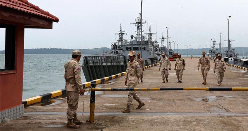 西方媒體報導柬埔寨雲壤海軍基地將動工供中國海軍使用。（歐新社）