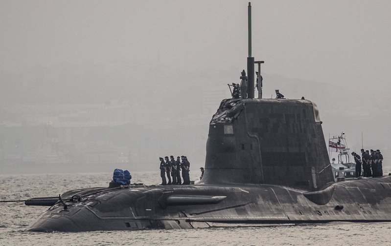英國海軍核動力潛艦「突襲號」。（美聯社）