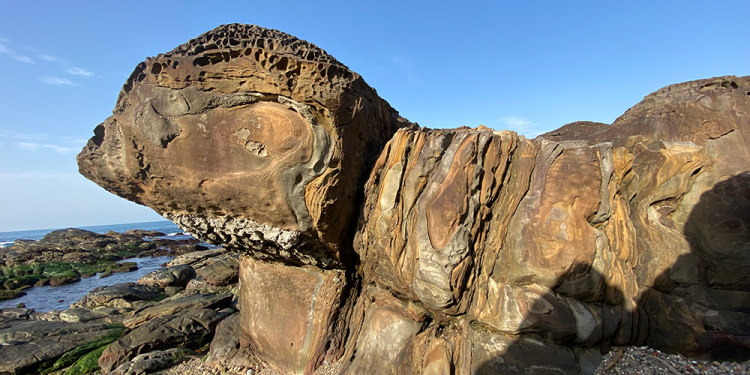 基隆外木山「海龜石」是一座神似「大海龜」的岩石。 圖／基隆海嗨編輯室攝影