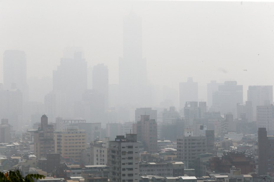 空氣汙染示意圖。 聯合報系資料照片／記者劉學聖攝影