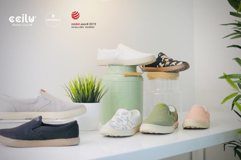 CCILU團隊希望藉由循環經濟的實踐，將有害環境的廢棄咖啡渣回收改製成柔軟舒適的防水休閒鞋。圖／聯合數位文創提供