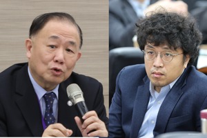 藍綠標榜的國防專家陳永康（左）與沈伯洋（右），進入立院一個多月以來，各自有什麼表現？ 圖／聯合報系資料照片