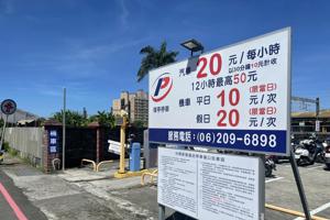 保障消費者權益，台南市交通局律定民營停車場費率告示。圖／交通局提供