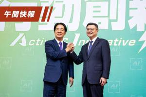 總統當選人賴清德（左）今天正式宣布，由民進黨前主席卓榮泰（右）出任新任行政院長。記者季相儒／攝影