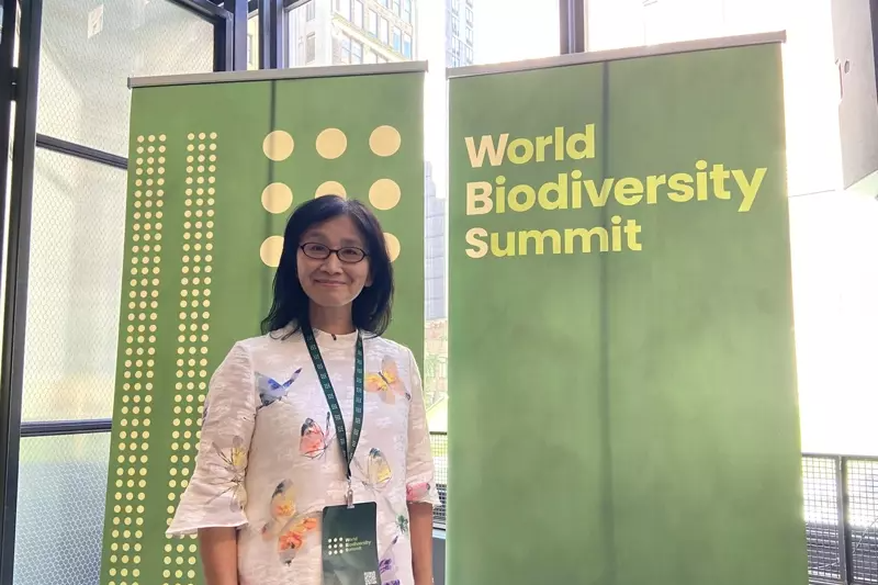台灣國泰金控投資長程淑芬受邀在紐約參加「全球生物多樣性高峰會」。 圖／許君達攝影