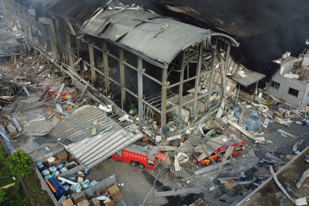 明揚國際科技公司9月22日發生火災爆炸事件。 聯合報系資料庫