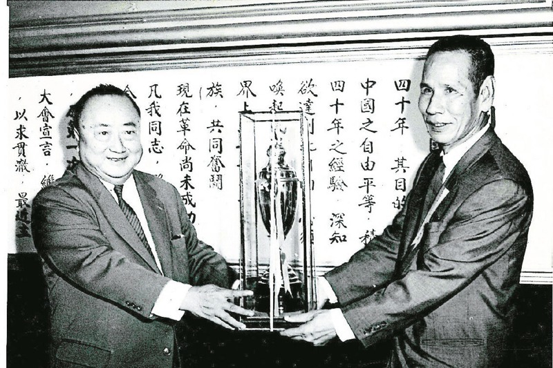 中泰賓館創辦人林國長（右）辭世後，因遺產分配爭議在法院纏訟近30年。圖／聯合報系資料照片