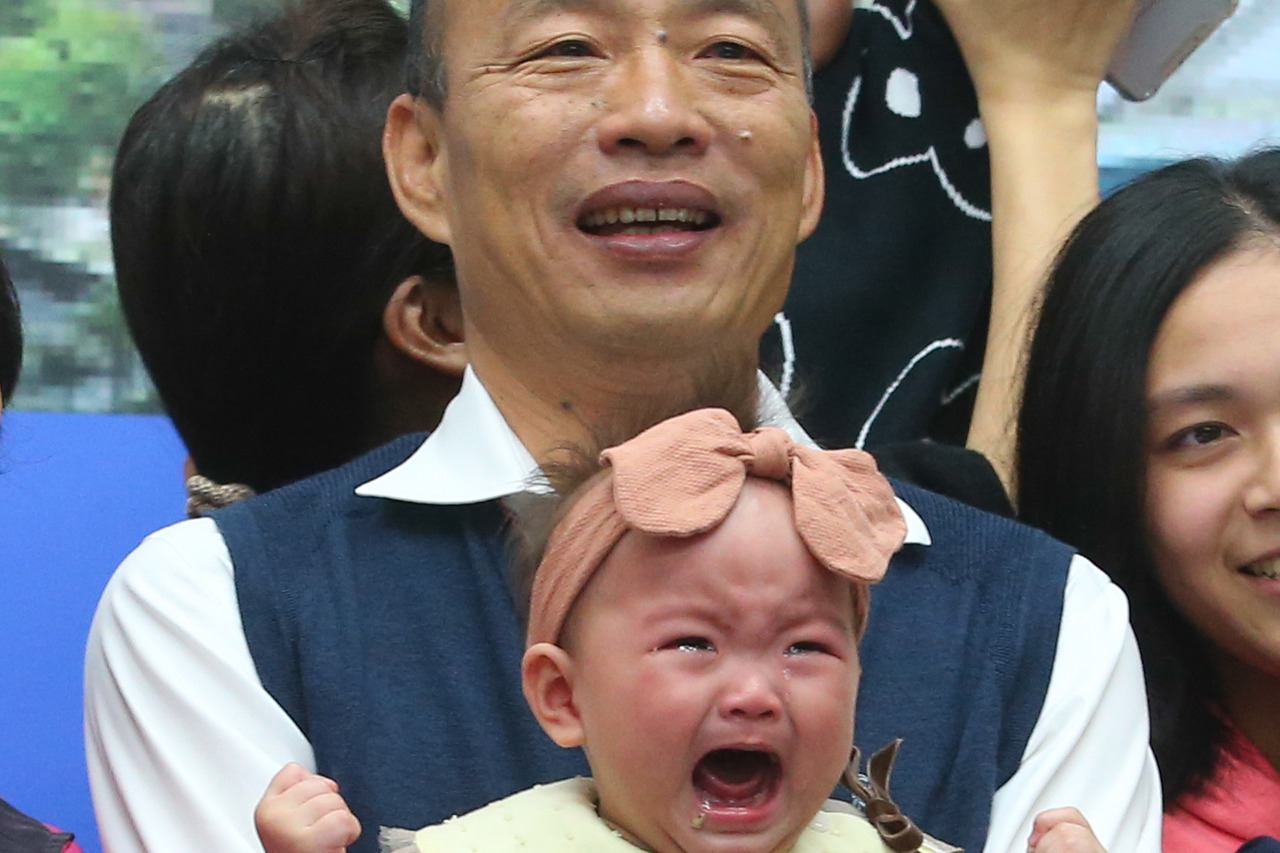 小孩看到他大哭 韓國瑜：他不習慣禿頭 | 聯合新聞網