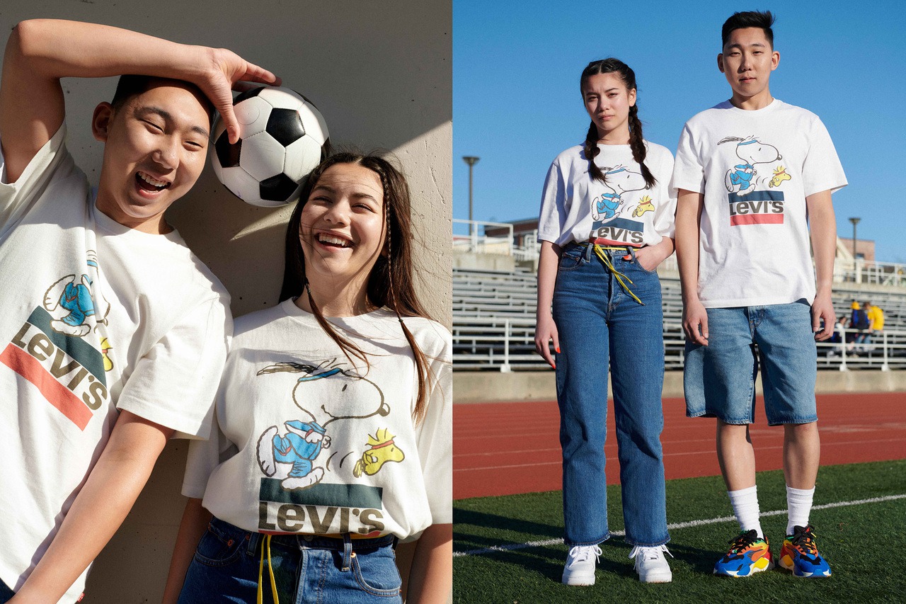 LEVI'S三度攜手Snoopy裝可愛 聯名系列吹起運動風 還能客製專屬T恤