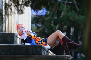 日本的資深御宅族說，Cosplay玩家得保持身材才能一直穿得下特製服裝。在台北街頭外拍的Cosplay玩家。圖／聯合報系資料照片