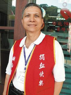 台北捐血中心志工隊長陳俊任。 記者阮南輝／攝影