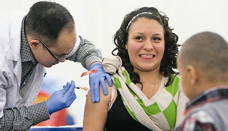 研究指出，流感疫苗對女性的效果可能比對男性更強。<br>
美聯社