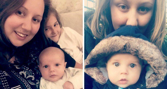 美國媽媽艾麗克斯（Alex Upton）的一根頭髮，險些害10周大的兒子必須截肢。