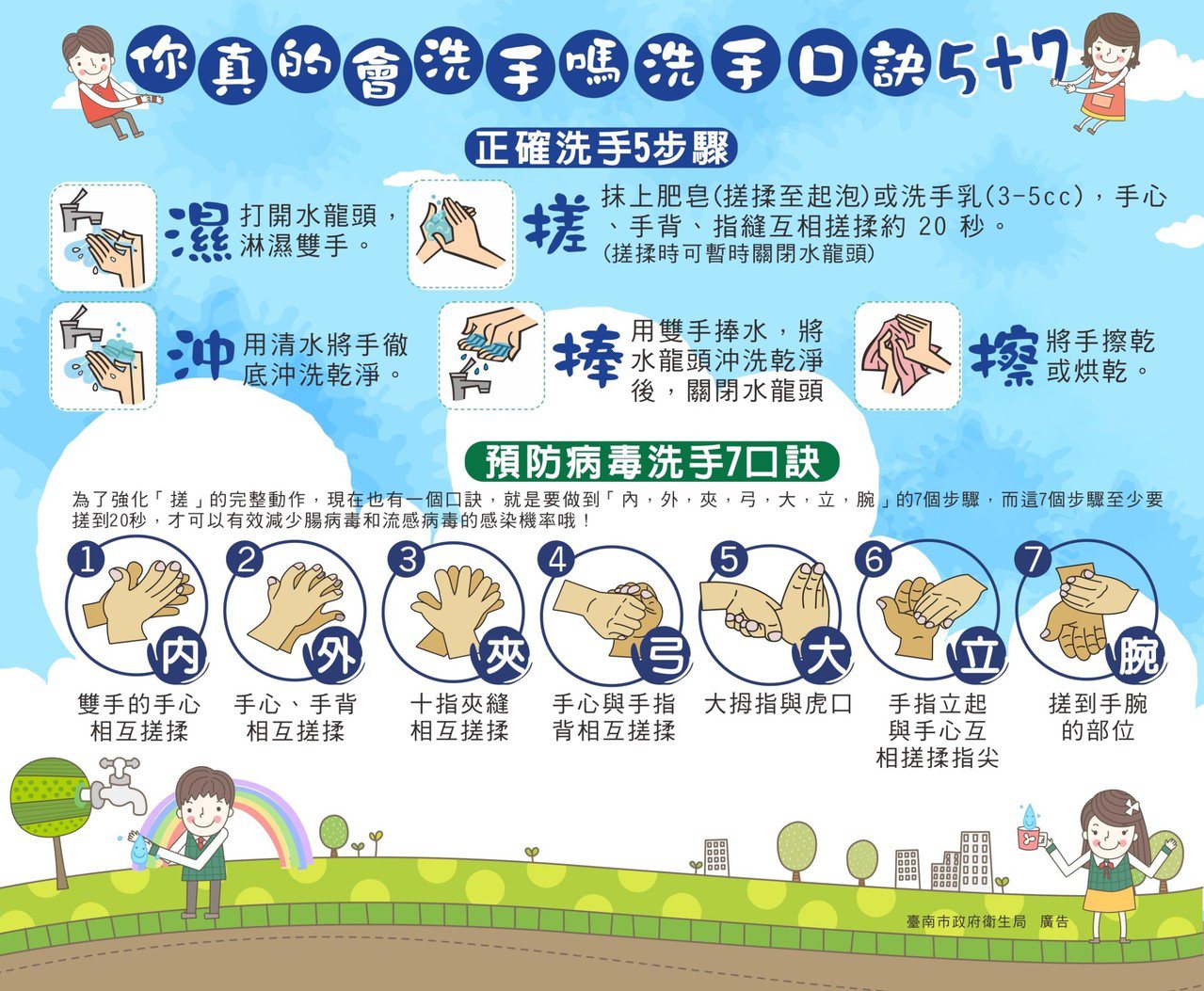 台南市衛生局提供腸病毒相關消毒措施 圖/衛生局提供