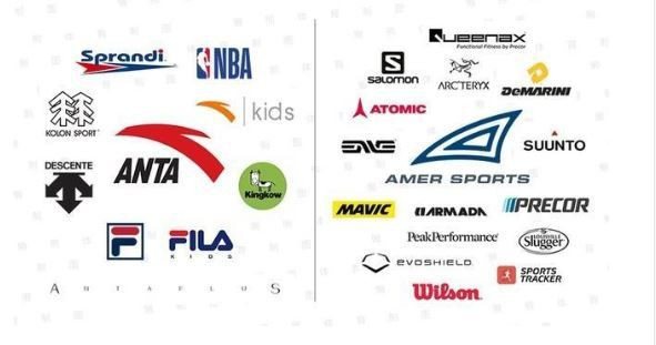 安踏和Amer Sports旗下多品牌。取自百家號