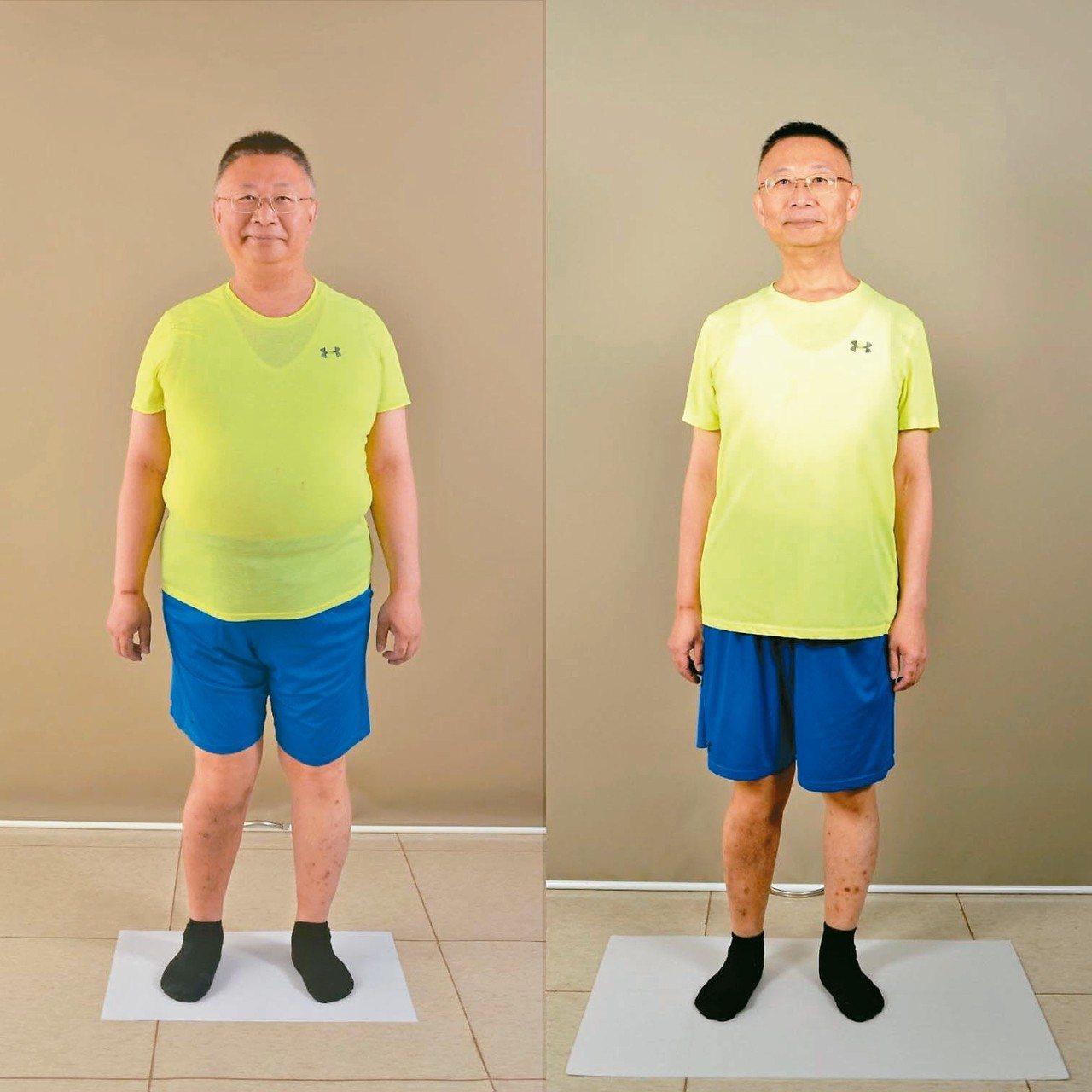 羅東博愛醫院骨科主治醫師陳劍龍花一年減重41公斤，身型判若兩人。