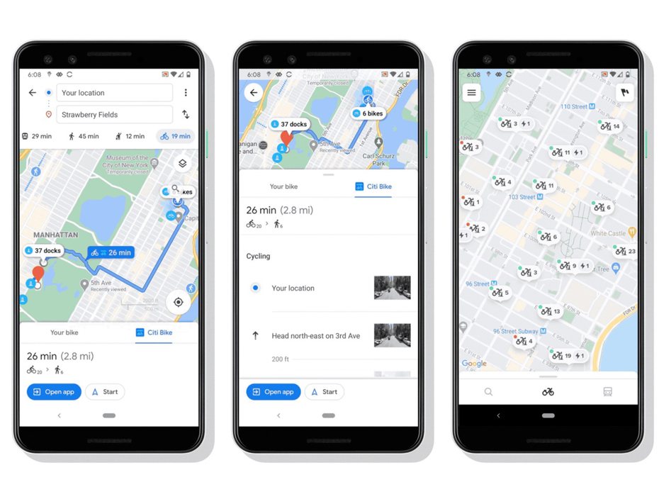 Google地圖共享單車路線規劃新功能將在10座城市推出，包含台北市與新北市。圖／Google提供