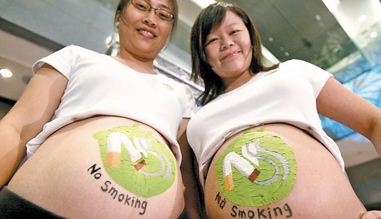 孕婦吸菸或接觸二手菸、三手菸恐對胎兒造成傷害。圖／本報資料照片
