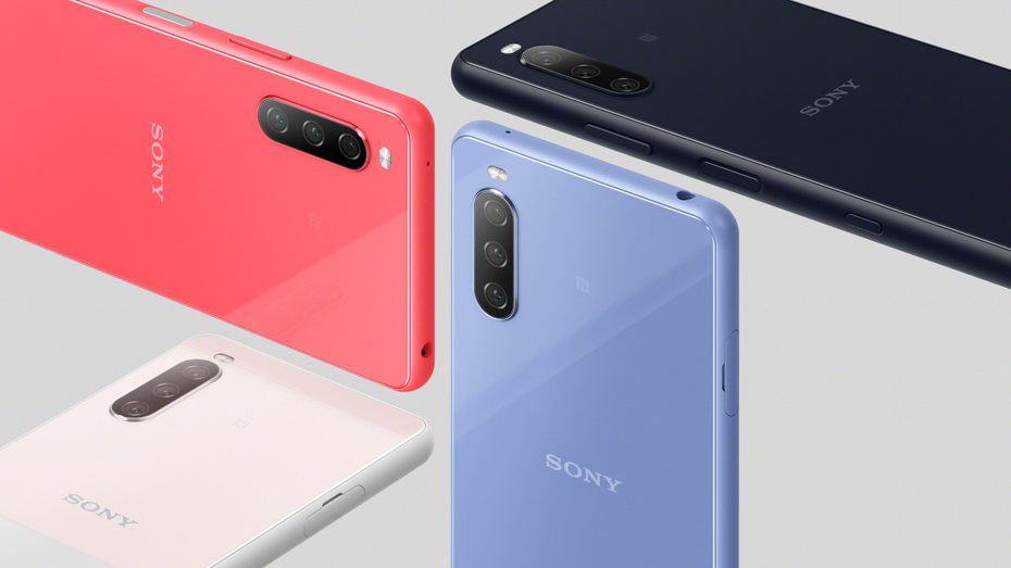 Sony Xperia 10 III共有水漾藍、水漾粉、水漾黑、水漾白等4色，預計將於今年初夏在台灣上市。圖／Sony Mobile提供