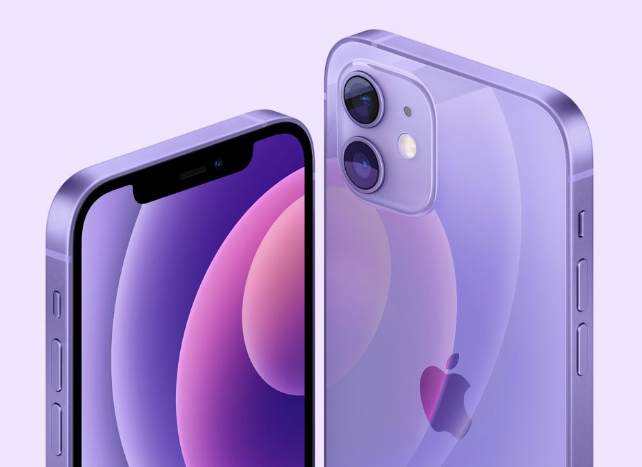 蘋果宣布月底將推出紫色版本的iPhone 12。 圖／Apple提供