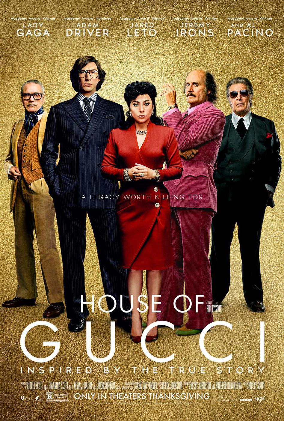 《Gucci：豪門謀殺案》電影海報。