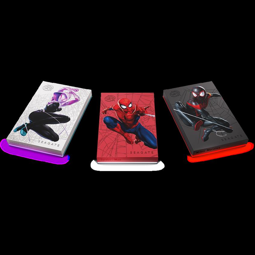 希捷科技宣布推出三款全新Marvel限定版 Spider-Man 外接硬碟。圖／希捷提供