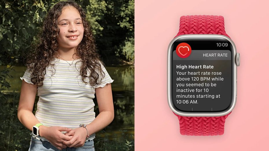 一名母親發現12歲女兒佩戴的Apple Watch發出心率異常通知，送醫後才知女兒身上有腫瘤。（翻攝自9to5mac）