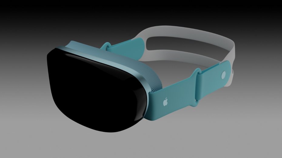 蘋果公司的混合實境（MR）頭戴式裝置，據傳最快可能在明年3月開始量產。圖片擷自Appleinsider
