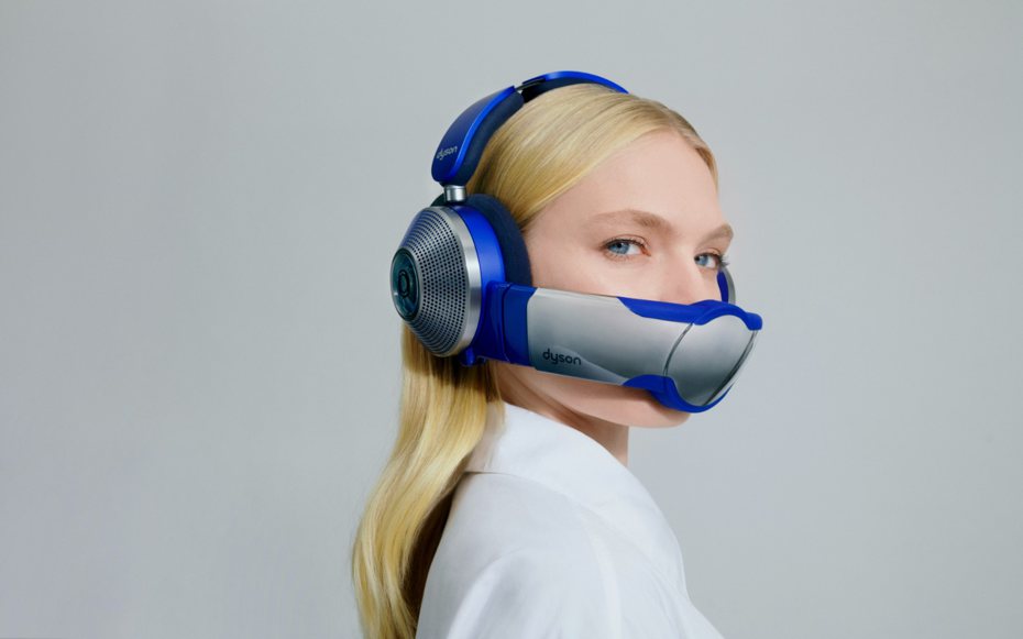 Dyson Zone具備可拆卸且環繞口鼻的非接觸面罩設計，獨特的外觀令人聯想到電影人物「食人魔漢尼拔」的面具，能防止使用者吸入空氣中粉塵微粒。圖片取自戴森