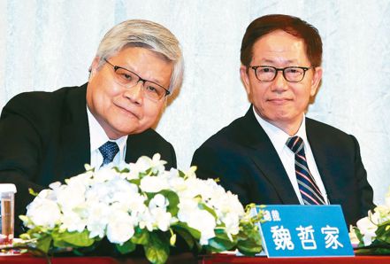 台積電董事長劉德音（右）與總裁魏哲家。圖/聯合報系資料照片