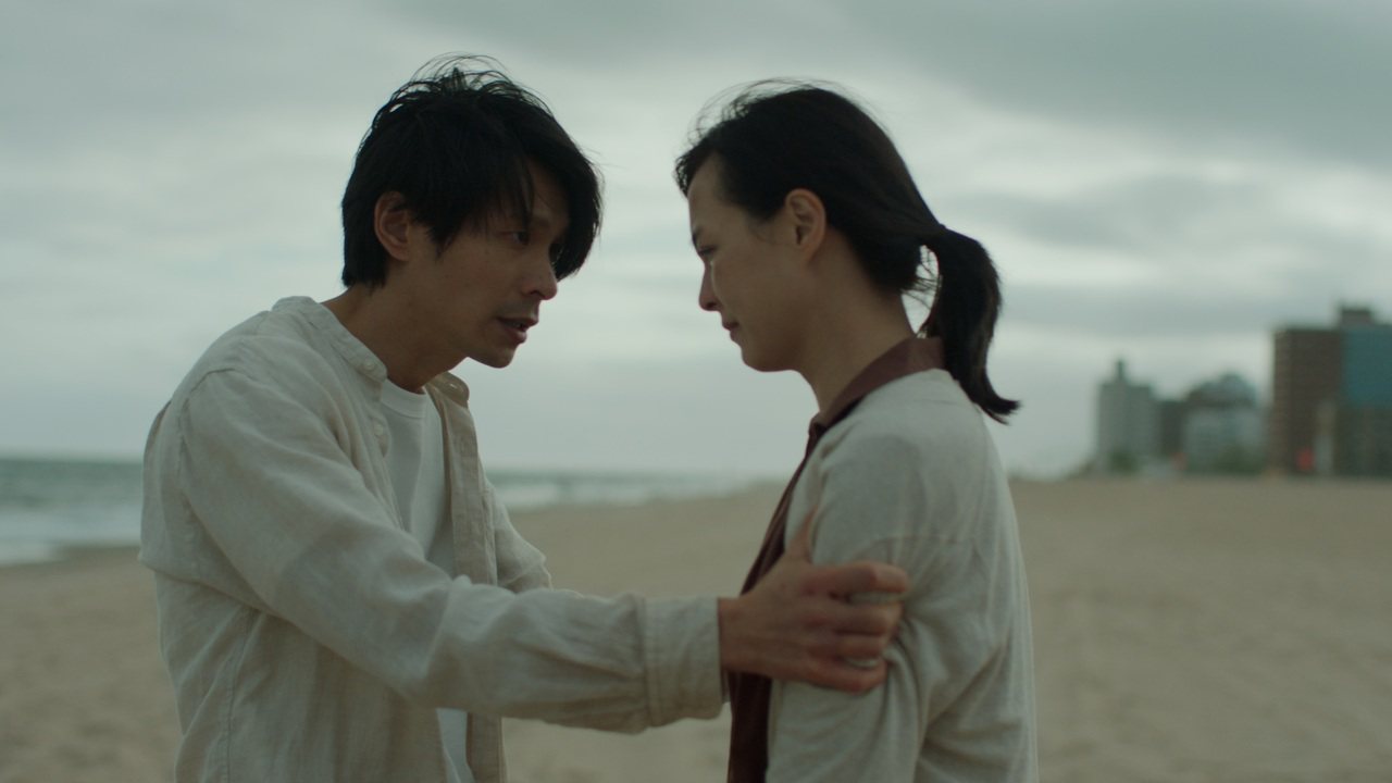 姚淳耀(左)和魏蔓在電影《我的天堂城市》飾演一對夫妻。圖／滿滿額娛樂提供
