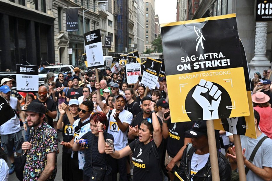 好萊塢演員工會7月起投入罷工行列，迄今已滿40天，仍沒有成果。(美聯社)