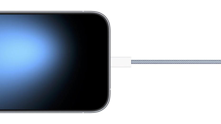 蘋果將在iPhone 15改為Type-C接孔，全系統隨盒附上與機身相同的Type-C編織充電線。（翻攝自Apple Hub的X）