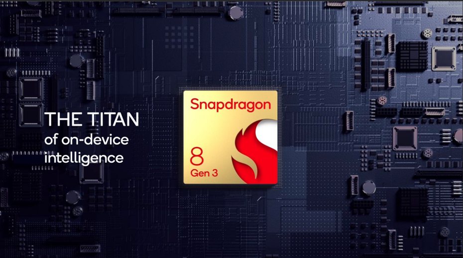 圖為Snapdragon 8 Gen 3處理器。