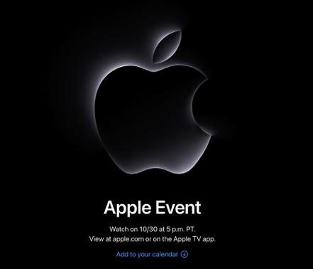 蘋果將於台灣時間10月31日早上8點於線上舉行今年秋季第2場發表會。圖／摘自蘋果官網