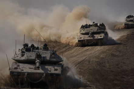 以色列與哈瑪斯交戰示意圖。圖／美聯社