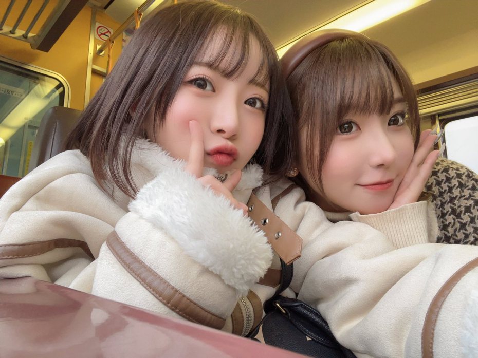 23歲日本AV女優七嶋舞和友人旅行遇電車之狼。圖／截自Ｘ／nanashima_mai