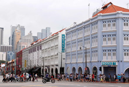 此為新加坡市中心街景。（路透）