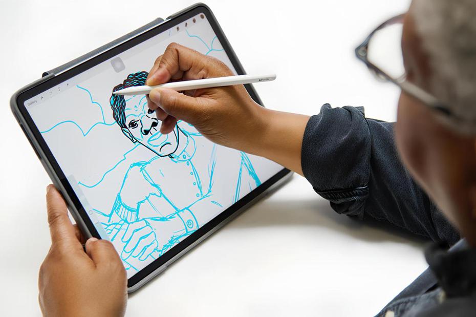 外媒表示蘋果（Apple）即將亮相的新款Apple Pencil將首度具備「觸感回饋」功能。圖為第2代Apple Pencil。（翻攝自蘋果官網）