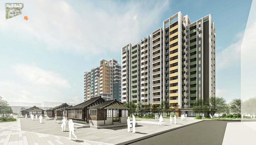 台南市永康區「正強安居」社會住宅完工示意圖。圖／內政部國土署提供