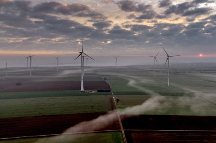大陸拚風電，躍綠能超級強權。（美聯社）