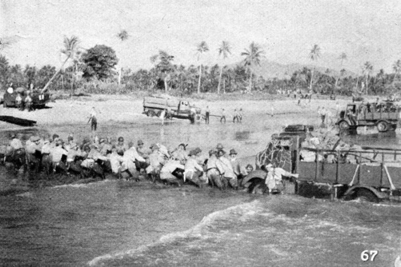 1942年，荷蘭東印度群島戰役中日軍登陸爪哇。 圖／維基共享