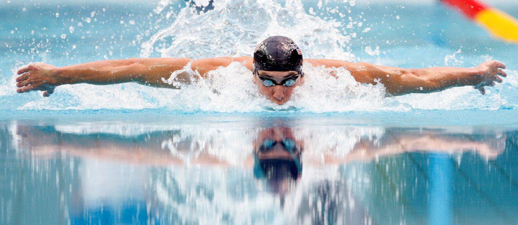 2008年在北京奧運上演八金傳奇的美國泳將菲爾普斯。 圖／美聯社