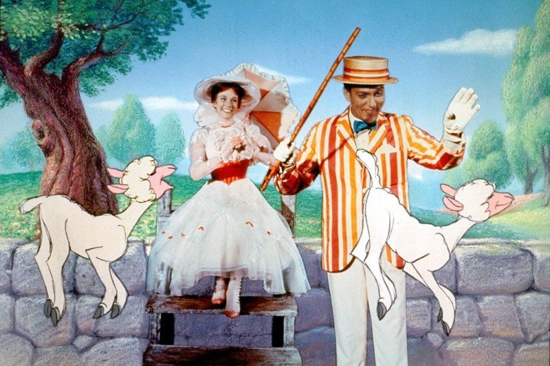 1964年的《歡樂滿人間》，是迪士尼公司第一次嘗試拍攝以真人為主的劇情長片， 圖／美聯社
